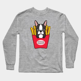 Cute Doggy And French Fries Long Sleeve T-Shirt